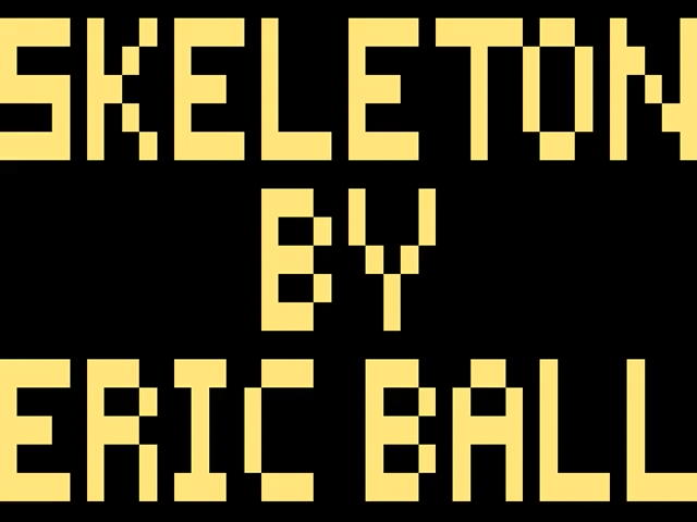 Skeleton+ title screen for Atari 2600